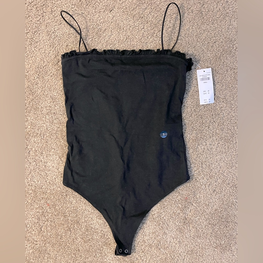 Abercrombie & Fitch Cami Bodysuit with Ruffle Hem